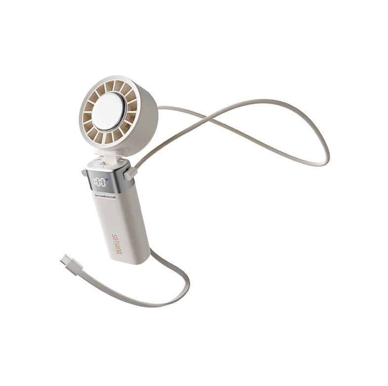 Foldable Cooling  Handheld Fan & Power Bank  - Ice Z Power
