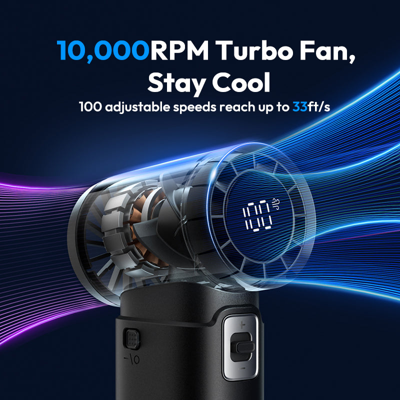 Power Bank Handheld  Fan - Engine Power