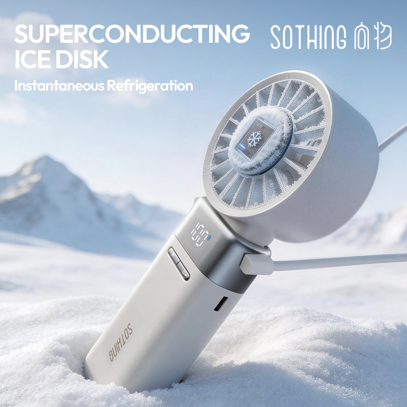 Power Bank Handheld Fan -Ice Z Power 2  (Retractable Cable)